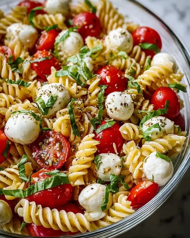 Creamy Caprese Pasta Salad Recipe