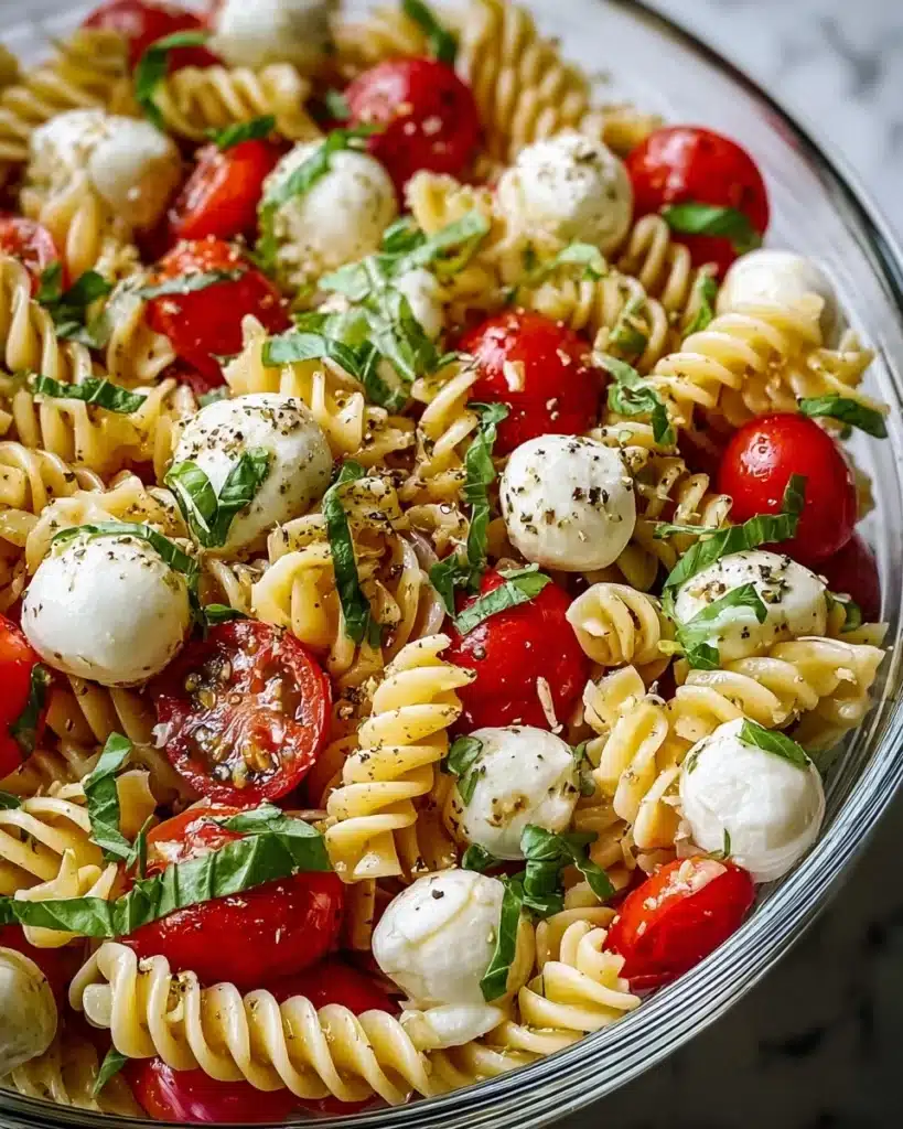 Creamy Caprese Pasta Salad Recipe
