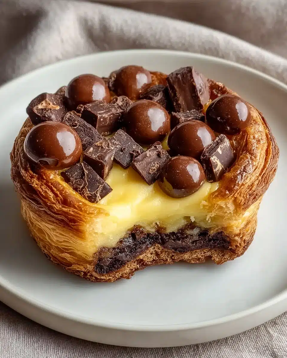 Decadent Chocolate Croissant Breakfast Bake Recipe - Recipe Image