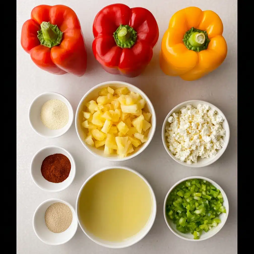 Teriyaki Pineapple Chicken Rice Stuffed Peppers Recipe - Recipe Image