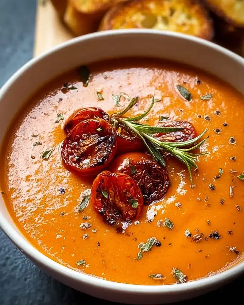 Roasted Tomato Soup with Herbs Recipe