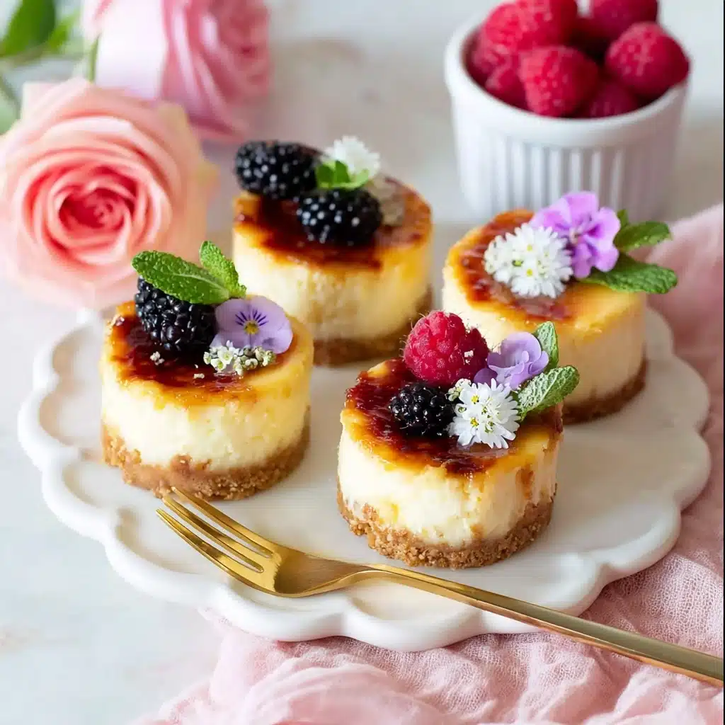 Mini Vanilla Crème Brûlée Cheesecakes Recipe 7 Mini Vanilla Crème Brûlée Cheesecakes Recipe - Recipe Image