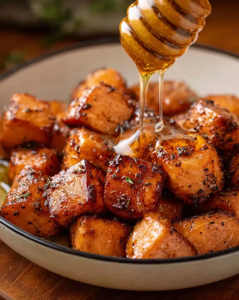 Hot Honey Salmon Bites Recipe
