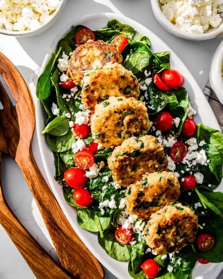 Feta and Spinach Chicken Patties Recipe