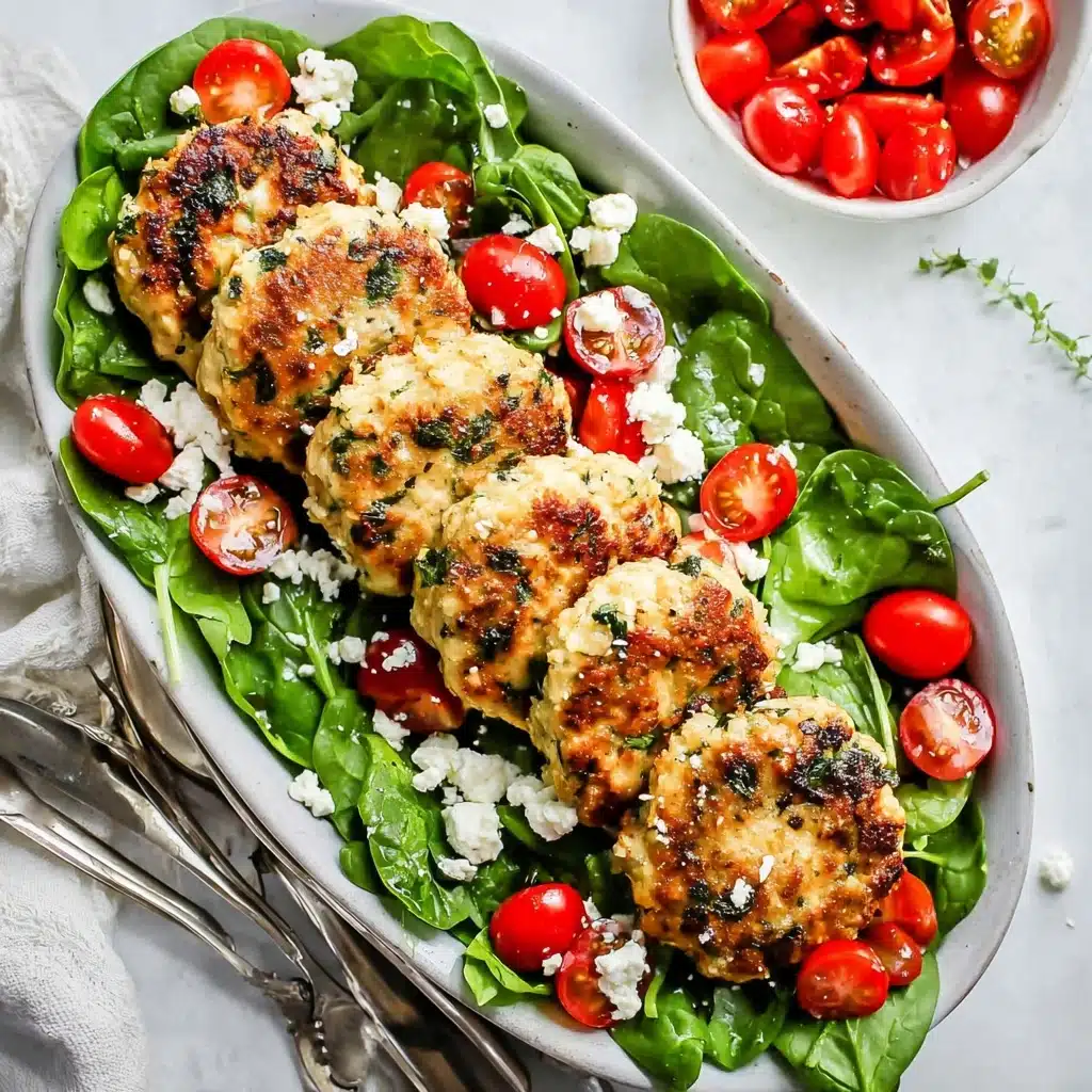Feta and Spinach Chicken Patties Recipe - Recipe Image