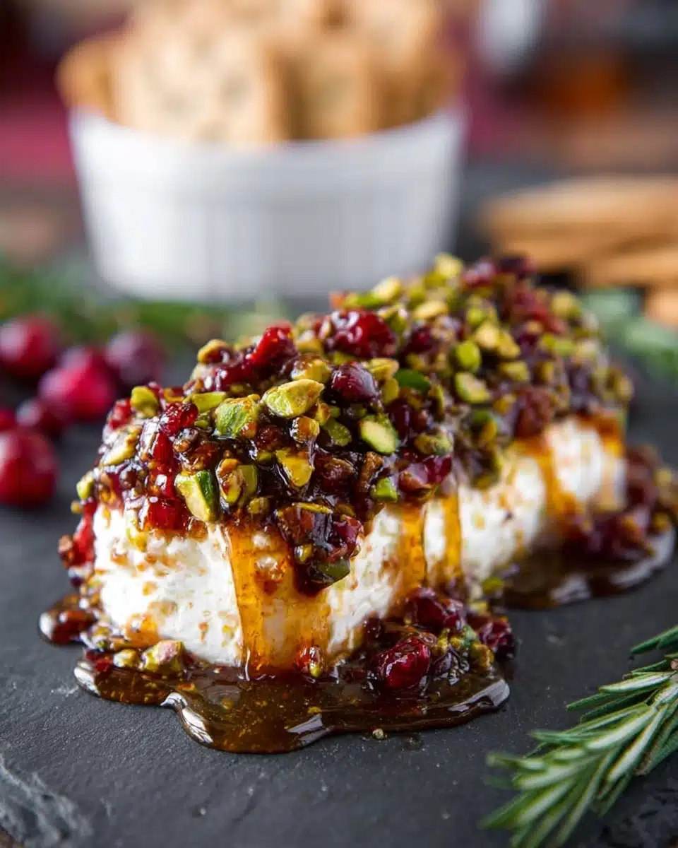 Goat Cheese with Honey, Figs, and Pistachios Recipe - Recipe Image