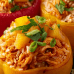 Teriyaki Pineapple Chicken Rice Stuffed Peppers Recipe