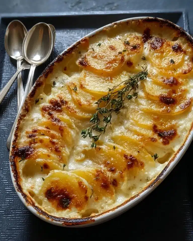 Cheesy Garlic Potatoes Gratin Recipe