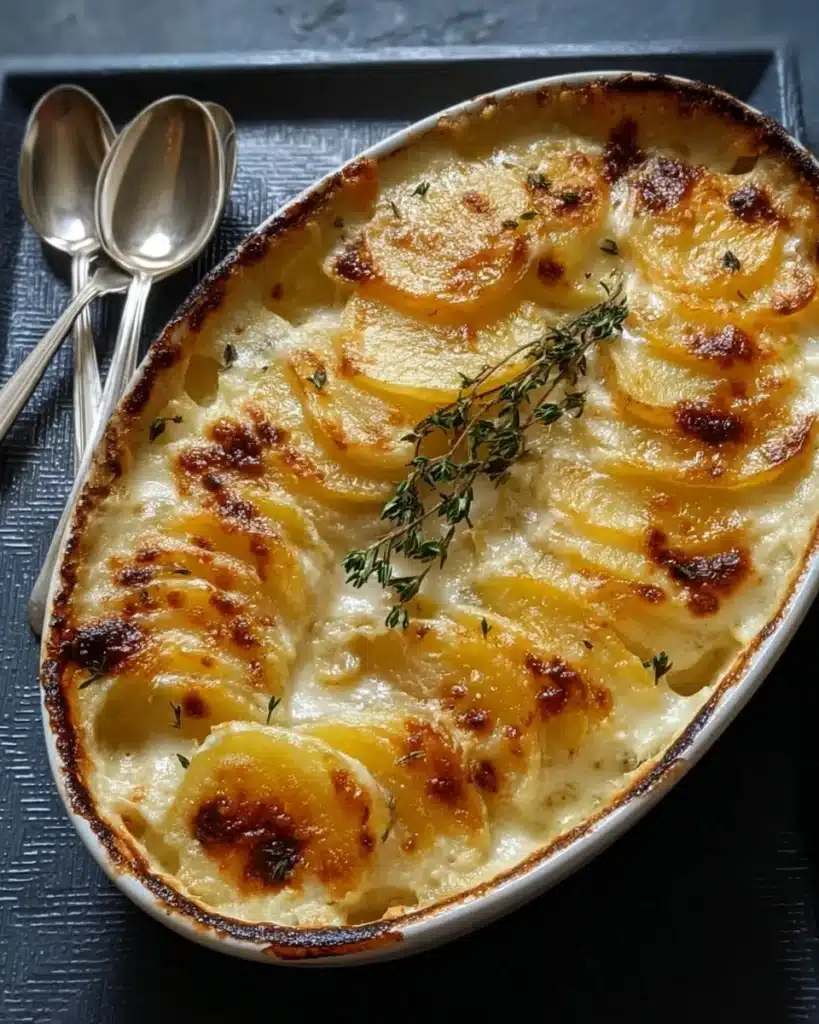 Cheesy Garlic Potatoes Gratin Recipe