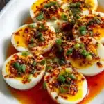Spicy Chili Garlic Deviled Eggs Recipe