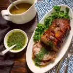 Slow Roasted Leg of Lamb with Mint Chimichurri Sauce Recipe