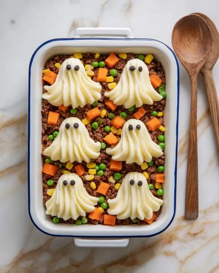 Creepy Shepherd’s Pie (Ghost Potatoes!) Recipe