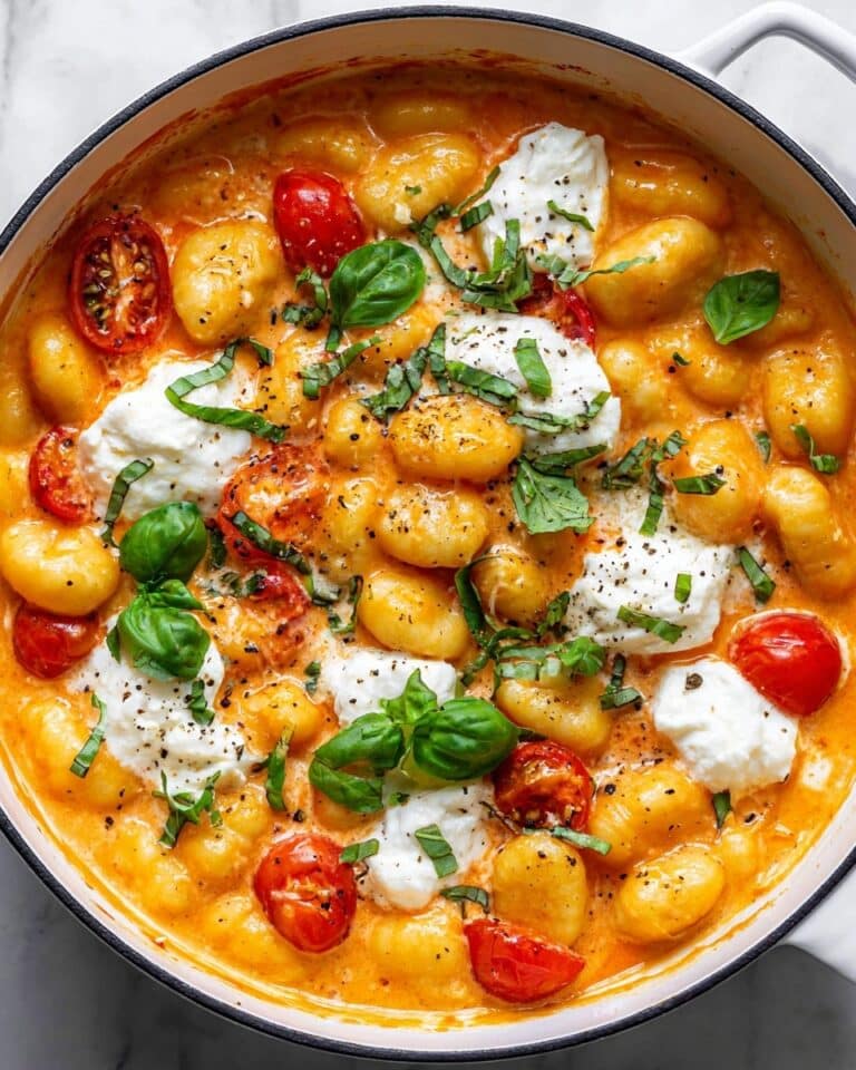 Creamy Tomato Gnocchi with Burrata Recipe