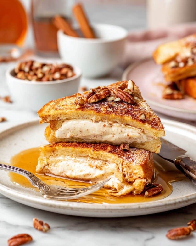 Cream Cheese Stuffed Pumpkin French Toast Recipe