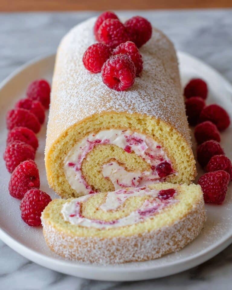 Raspberry Swiss Roll Cake Recipe