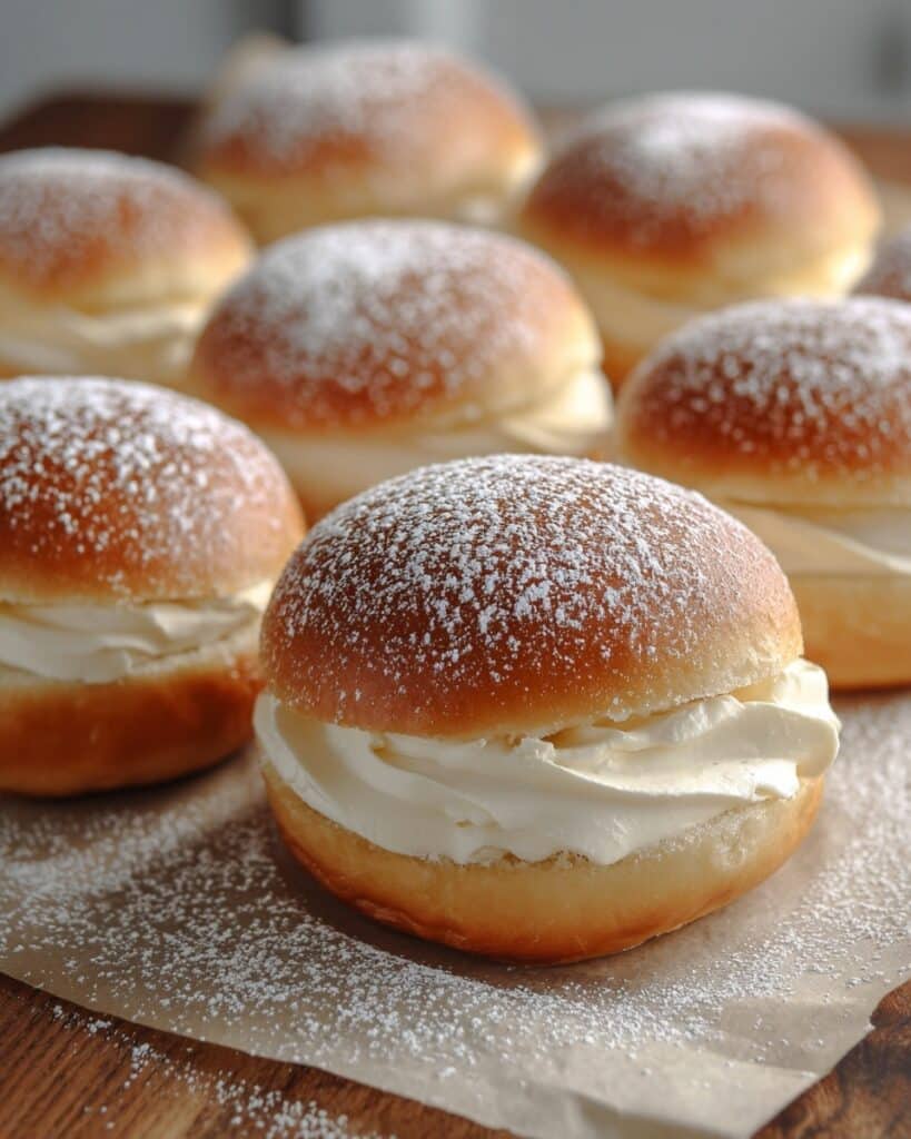 Vanilla Cream-Filled Doughnuts Recipe