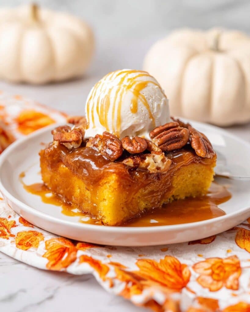 Pumpkin Bread Pudding with Maple Pecans Recipe
