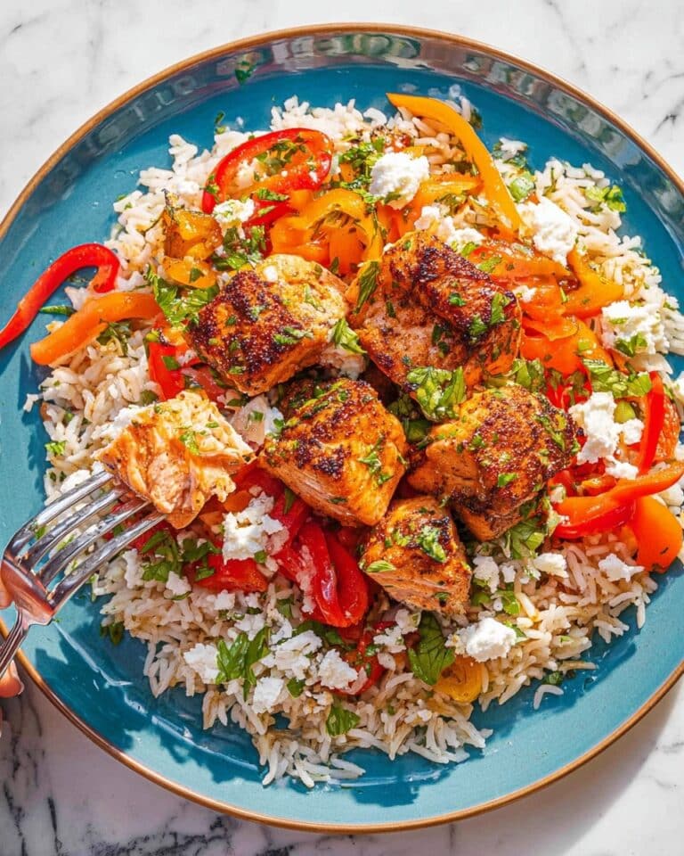 Salmon Bowls with Crispy Rice and Fresh Veggies Recipe