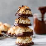 Coconut Macaroons with Chocolate Dipping Recipe