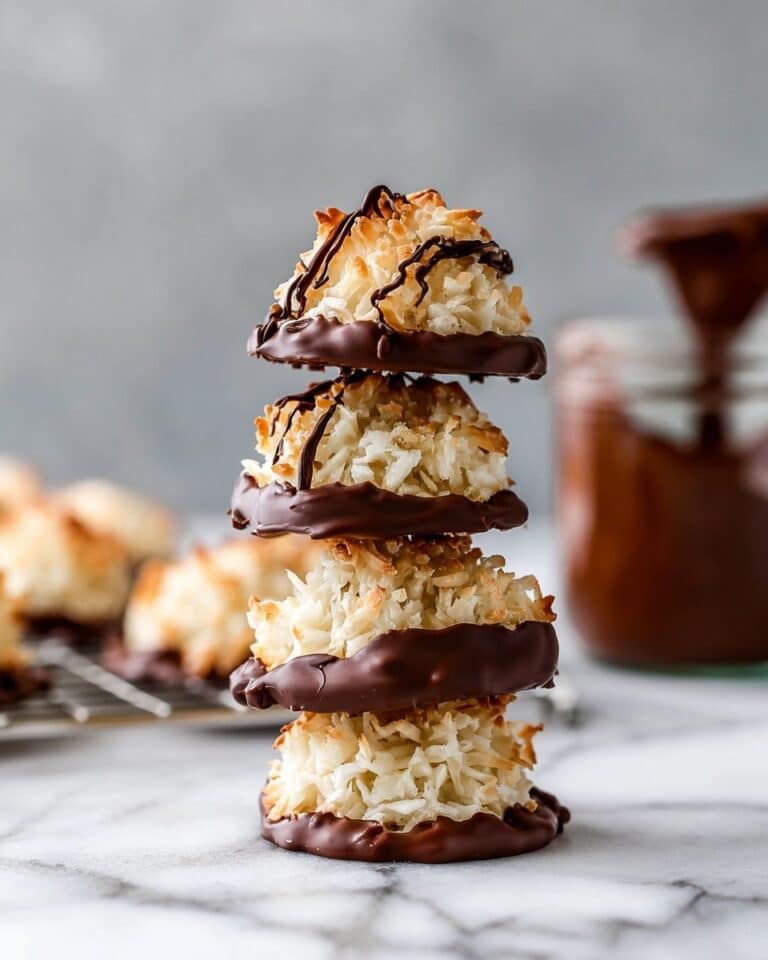 Coconut Macaroons with Chocolate Dipping Recipe