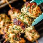Air Fryer Garlic Parmesan Chicken Skewers Recipe