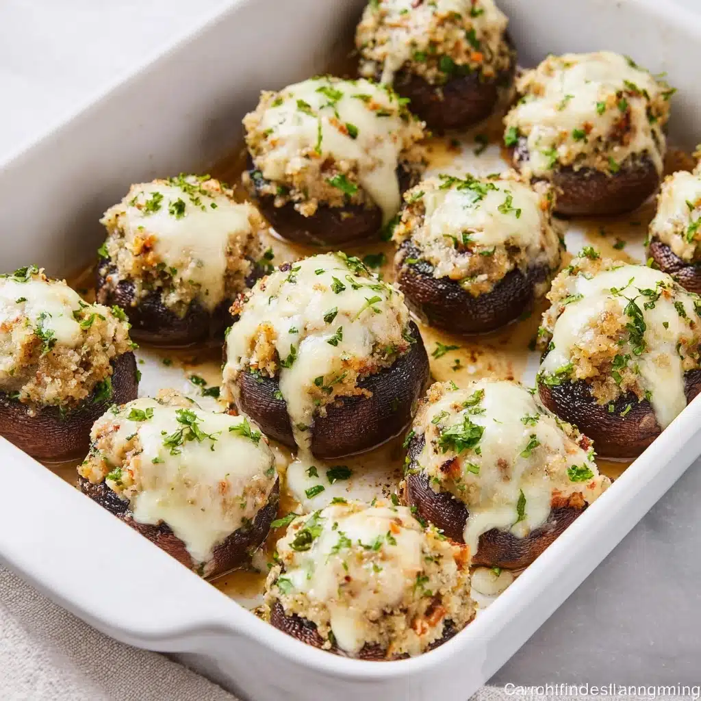 The Best Olive Garden Stuffed Mushrooms Recipe - Recipe Image