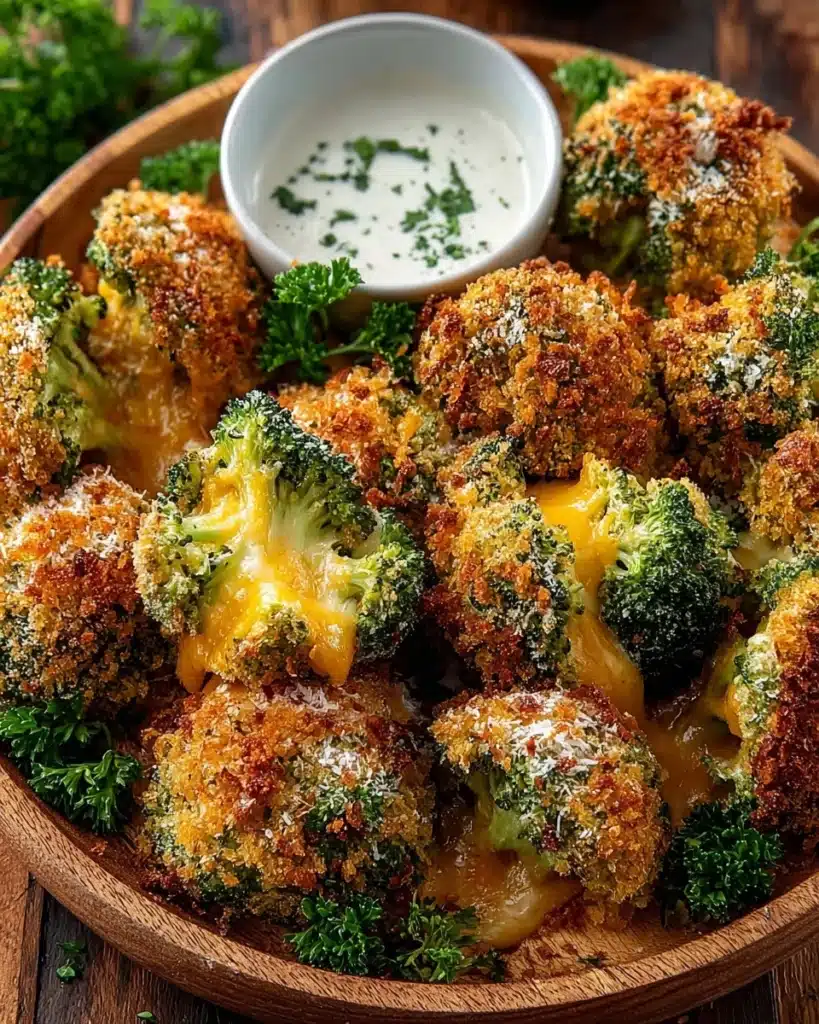 Crispy Air Fryer Broccoli Cheddar Poppers Recipe