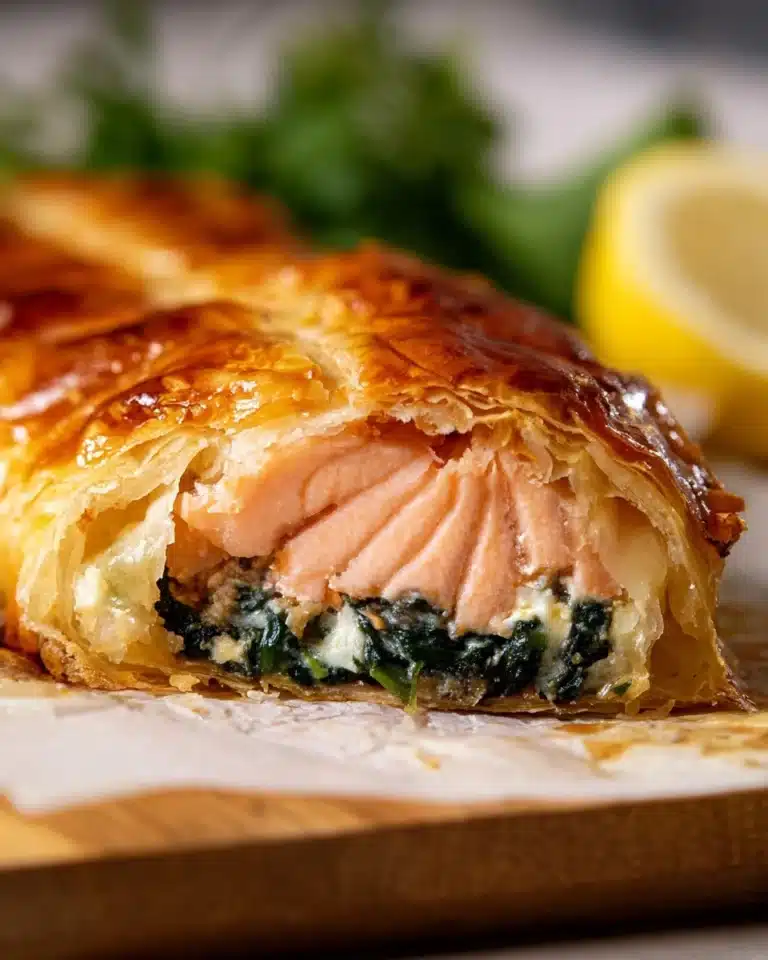 Salmon Wellington (Puff Pastry Salmon En Croute) Recipe