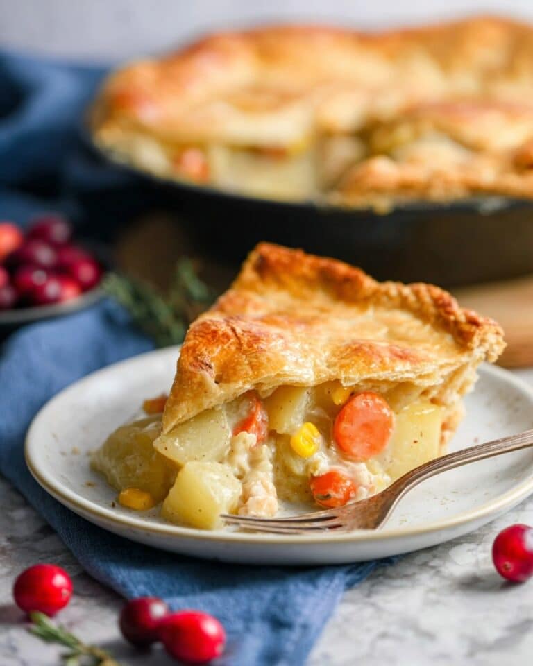 Turkey Pot Pie with Flaky Homemade Crust Recipe