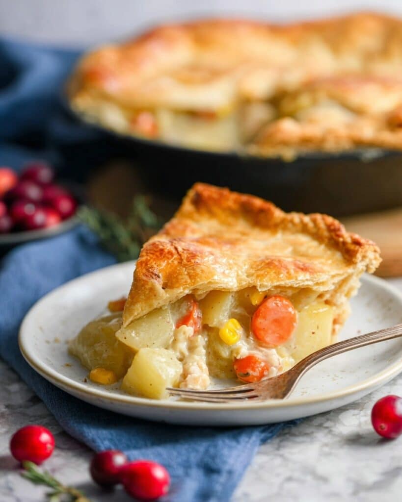 Turkey Pot Pie with Flaky Homemade Crust Recipe