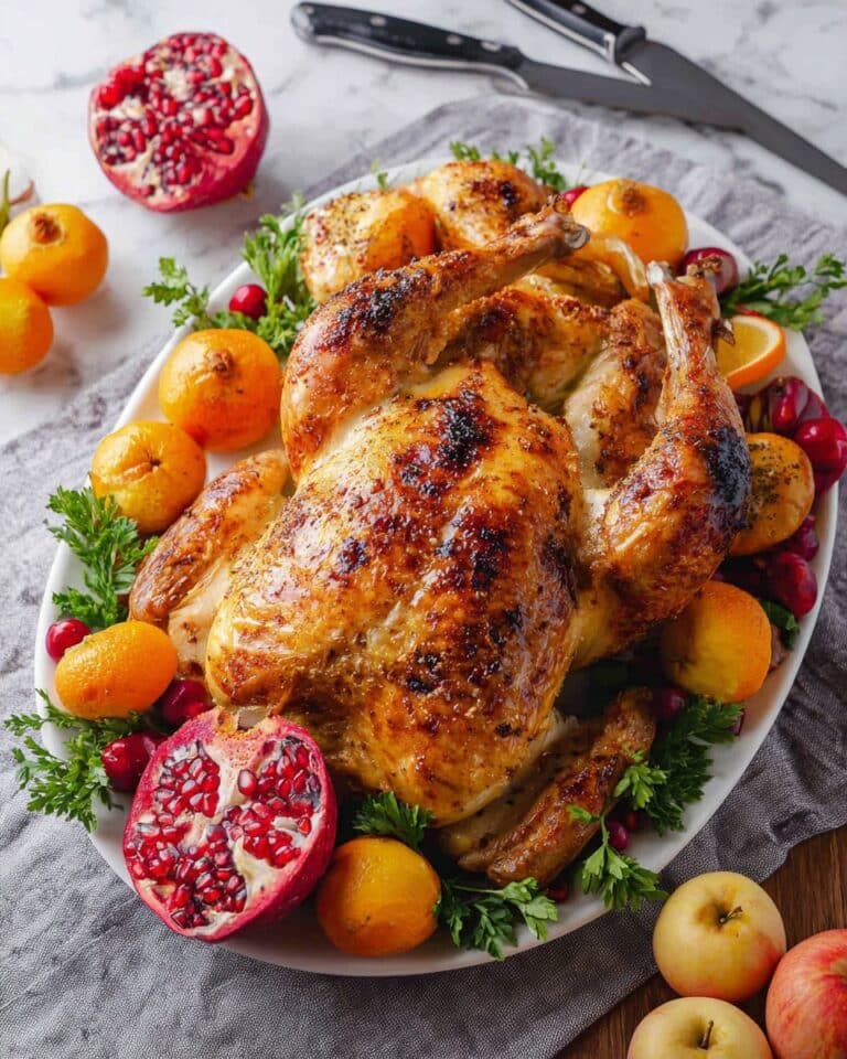 Spatchcock Turkey with Flavored Lemon Herb Butter Recipe