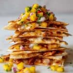 Crispy Hot Honey Shrimp Sheet Pan Quesadillas Recipe