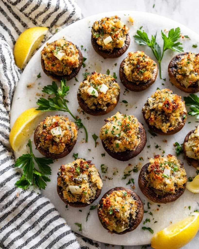 Garlic Parmesan Stuffed Mushrooms Recipe