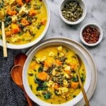 Creamy Coconut Butternut Squash Chicken Soup Recipe