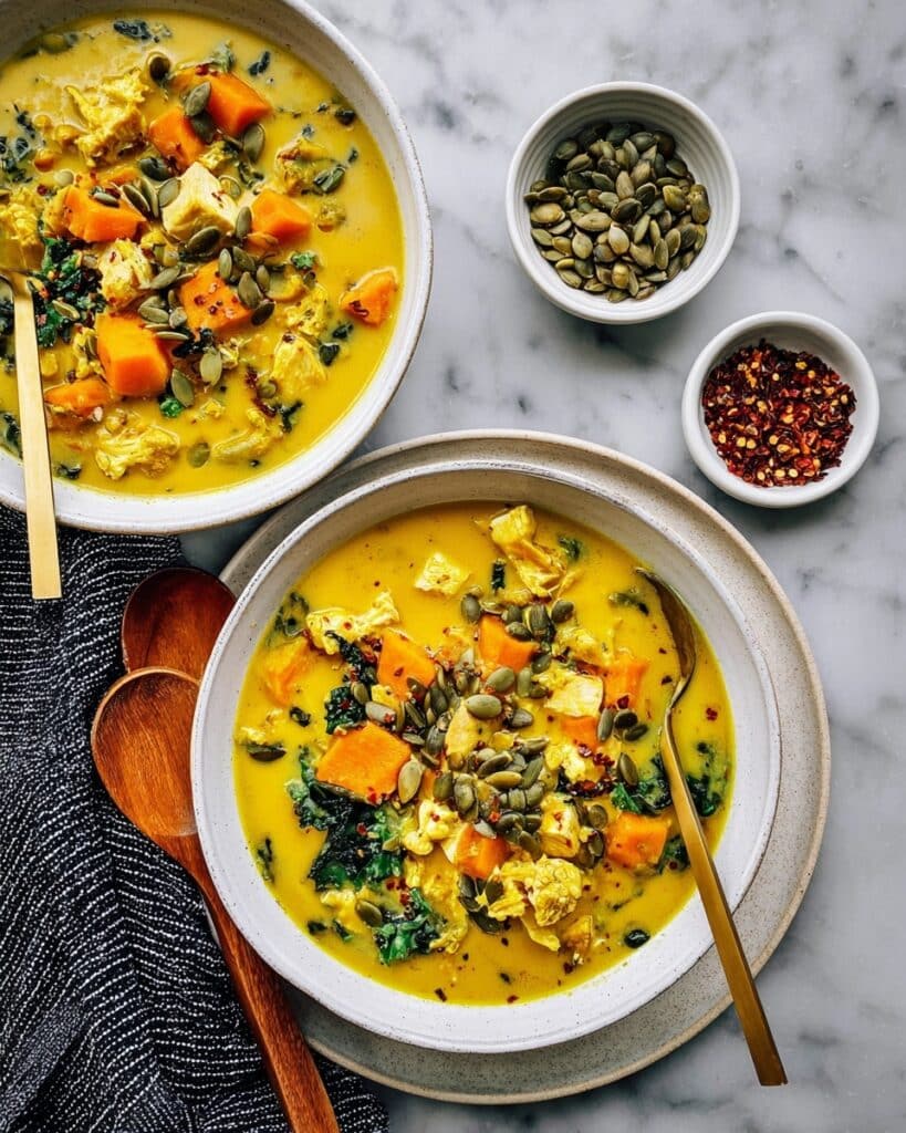 Creamy Coconut Butternut Squash Chicken Soup Recipe