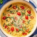 One Pot Pasta with Cherry Tomatoes, Basil, and Parmesan Recipe