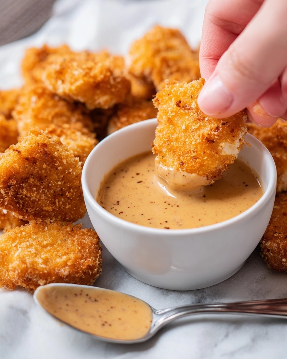 Keto Chicken Nuggets with Keto Honey Mustard Sauce Recipe - Recipe Image