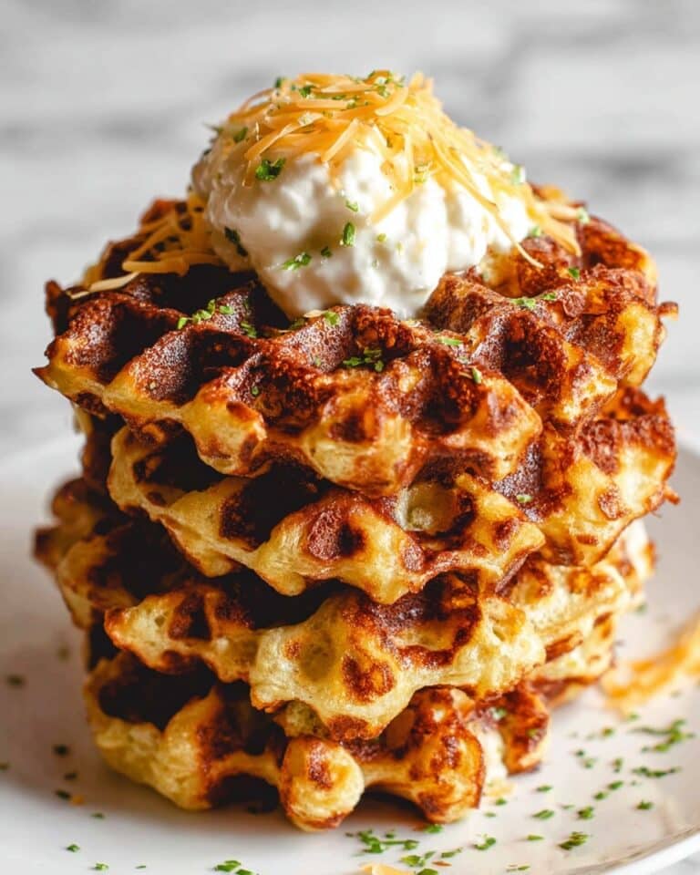 Cheesy Potato Waffles Recipe