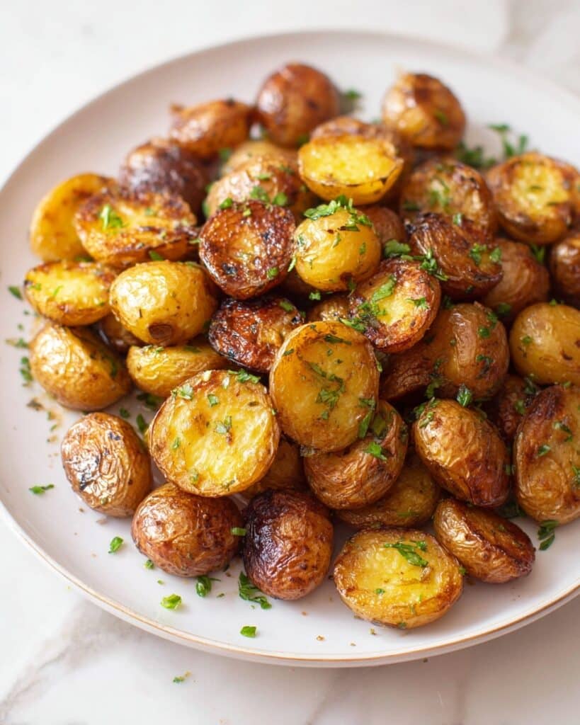 Garlicky Crispy Potatoes with All The Herbs Recipe