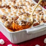 Sweet Potato Casserole with Pecans and Marshmallows Recipe
