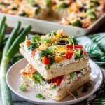 Veggie Crescent Roll Pizza with Cream Cheese and Ranch Recipe