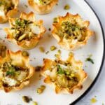 Brie and Pear Mini Tartlets with Pistachios and Honey Recipe