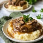 Vegan Salisbury Steak with Mushroom Onion Gravy Recipe