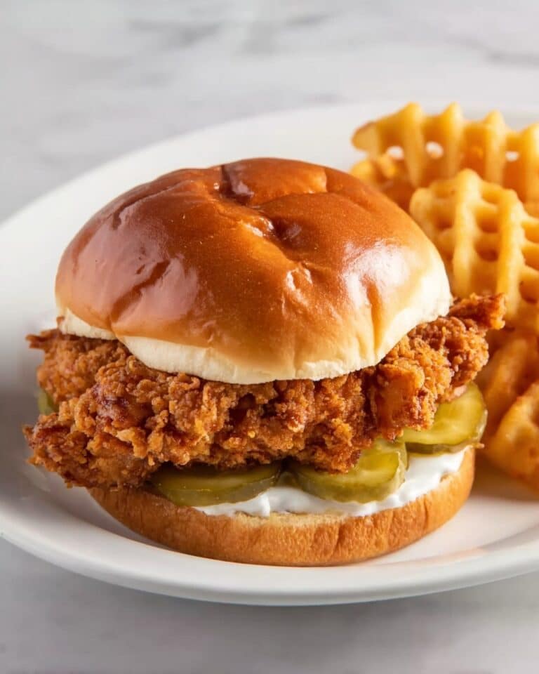 Air Fryer Chicken Sandwich with Crispy Breading and Dill Pickles Recipe