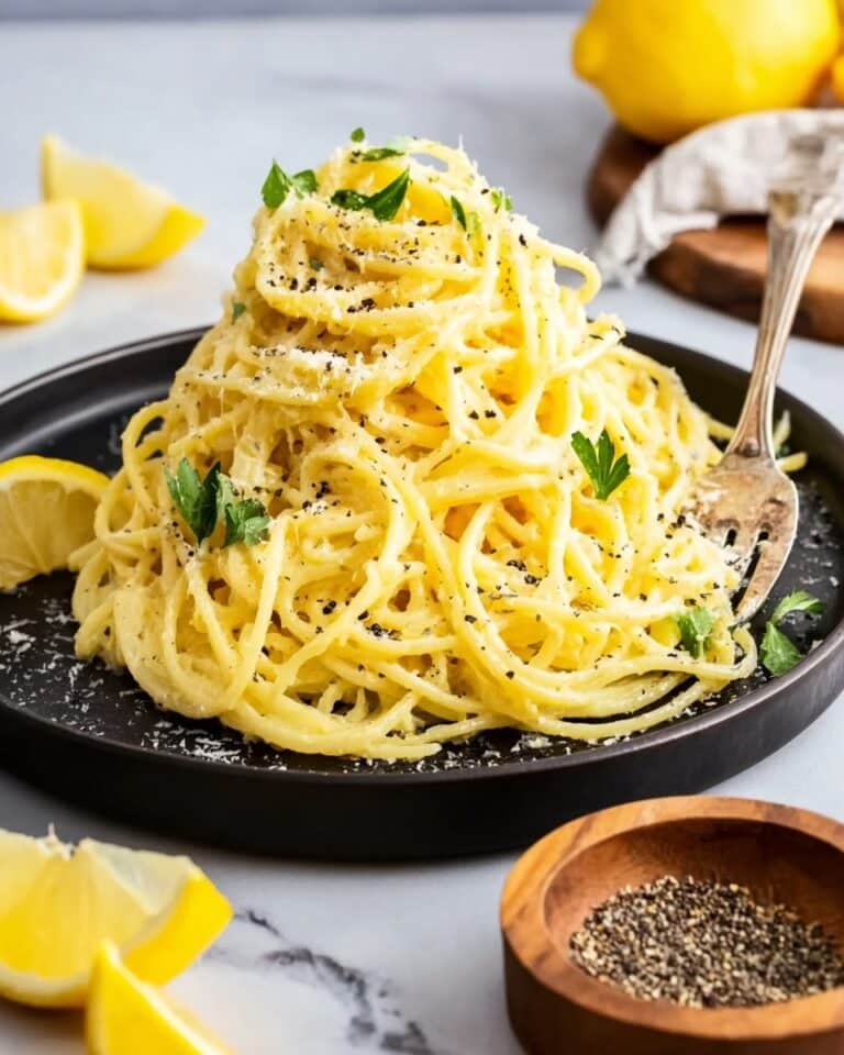 Lemon Pasta with Parmesan and Garlic Recipe