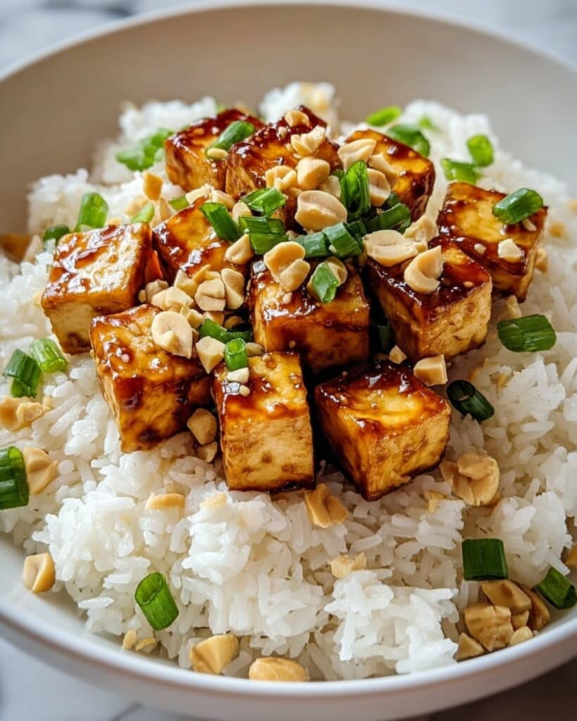 Peanut Tofu with Coconut Rice Recipe