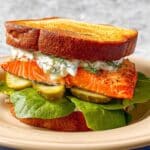 Salmon Sandwich with Yogurt-Dill Sauce Recipe