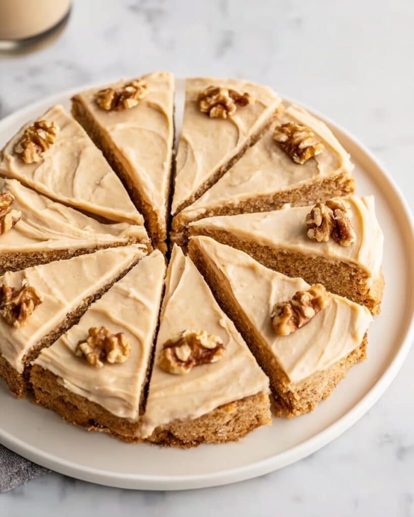 Coffee Layer Cake with Coffee Buttercream, Apricot Jam, and Roasted Walnuts Recipe