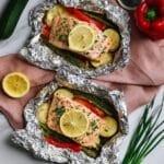 Honey Mustard Grilled Salmon in Foil Packets Recipe