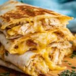 Air Fryer Chicken Quesadilla with Copycat Taco Bell Quesadilla Sauce Recipe